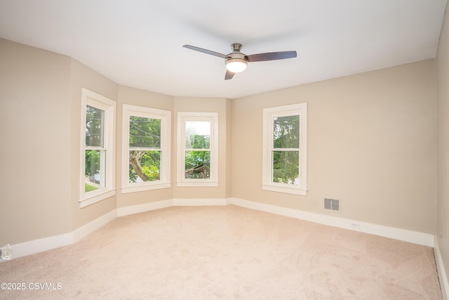501 E 8th St, Berwick, PA 18603 - spare room with baseboards, carpet floors, and a ceiling fan