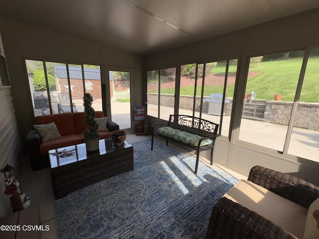34 Fowlersville Rd, Bloomsburg, PA 17815 - sunroom with outdoor lounge area and vaulted ceiling