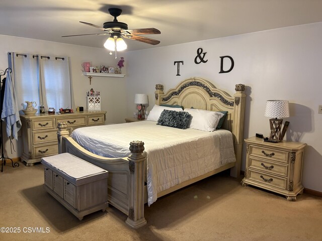 34 Fowlersville Rd, Bloomsburg, PA 17815 - bedroom with light carpet and a ceiling fan