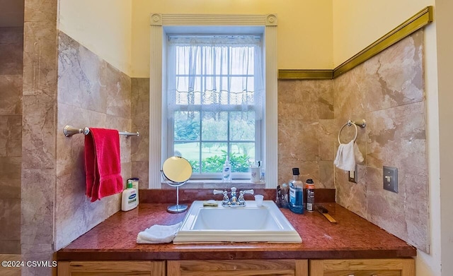 207 Klinger Hill Rd, Benton, PA 17814 - bathroom with tile walls and vanity