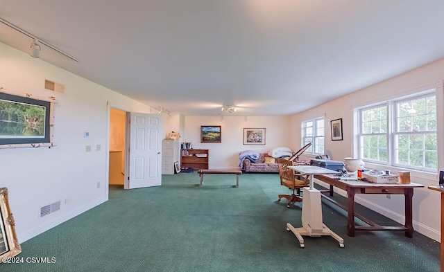 207 Klinger Hill Rd, Benton, PA 17814 - carpeted home office with track lighting and baseboards