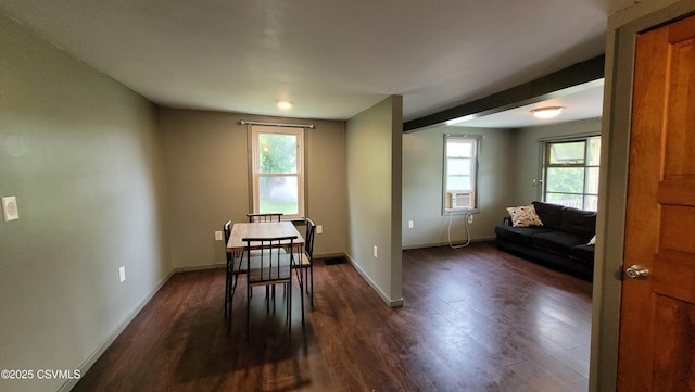4523 State Route 61, Paxinos, PA 17860 - dining space featuring dark wood-type flooring and baseboards