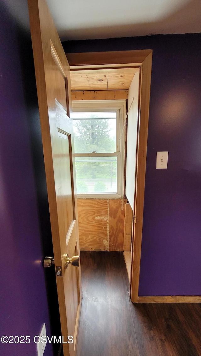 4523 State Route 61, Paxinos, PA 17860 - hallway featuring dark wood-style flooring