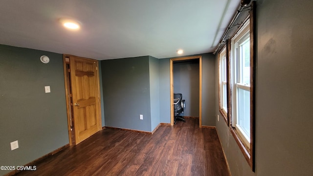 4523 State Route 61, Paxinos, PA 17860 - unfurnished room with dark wood finished floors, baseboards, and a smoke detector