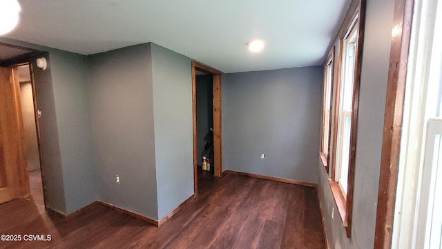 4523 State Route 61, Paxinos, PA 17860 - spare room featuring dark wood-style flooring, baseboards, and a smoke detector