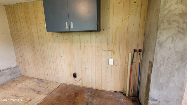 4523 State Route 61, Paxinos, PA 17860 - laundry room featuring wood walls