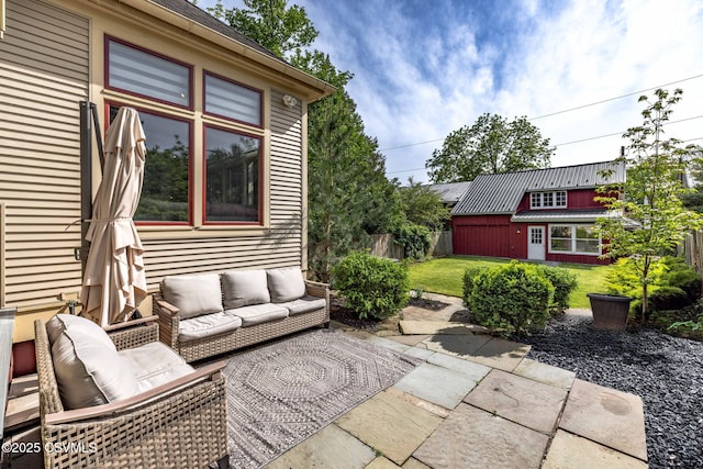 view of patio featuring outdoor lounge area