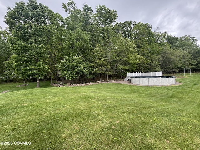 1874 Reading Tpke, Elysburg, PA 17824 - view of grassy yard featuring a covered pool