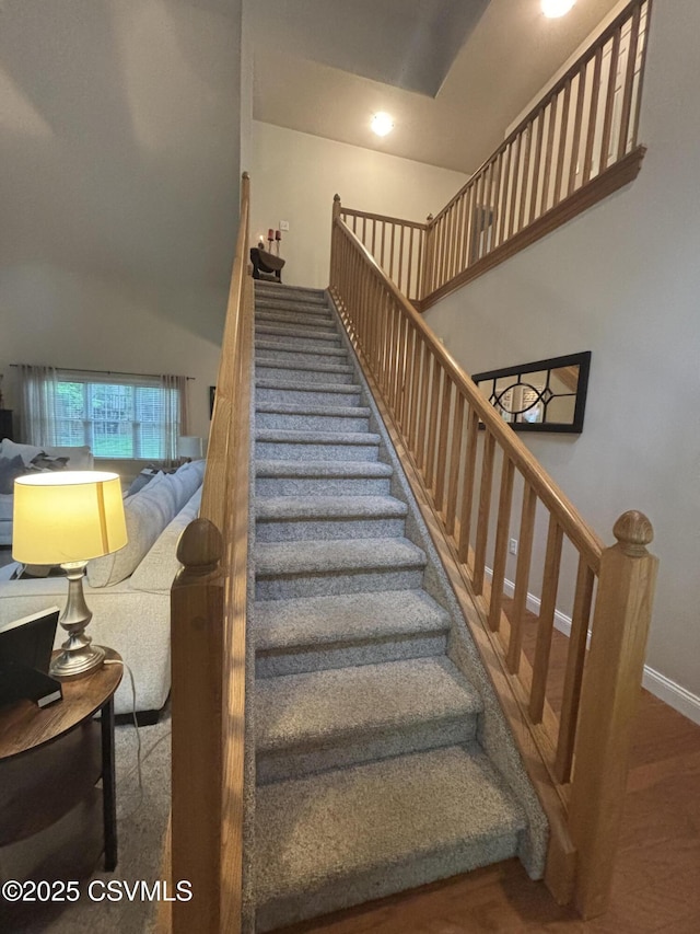 1874 Reading Tpke, Elysburg, PA 17824 - stairs with a towering ceiling and recessed lighting