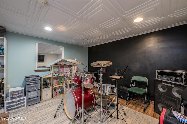 937 E 10th St, Berwick, PA 18603 - playroom featuring an ornate ceiling, recessed lighting, and wood finished floors