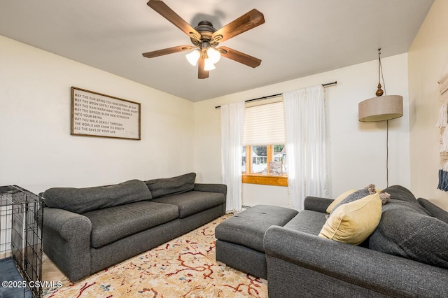 937 E 10th St, Berwick, PA 18603 - living room featuring a ceiling fan