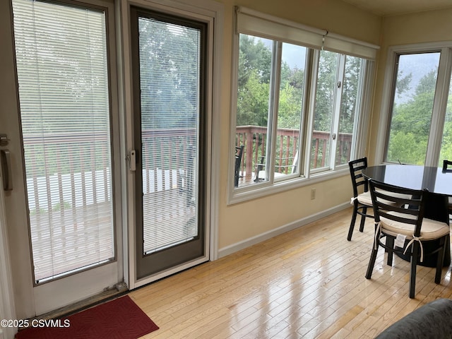 3014 Smoketown Rd, Lewisburg, PA 17837 - sunroom with healthy amount of natural light, baseboards, and hardwood / wood-style floors