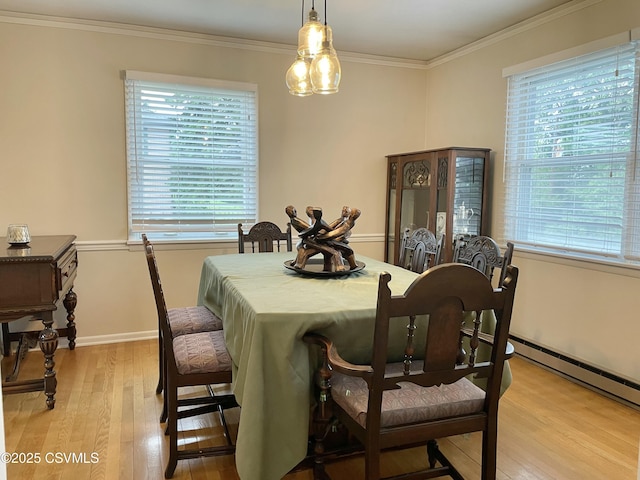 3014 Smoketown Rd, Lewisburg, PA 17837 - dining space featuring light wood-type flooring, plenty of natural light, crown molding, and baseboards