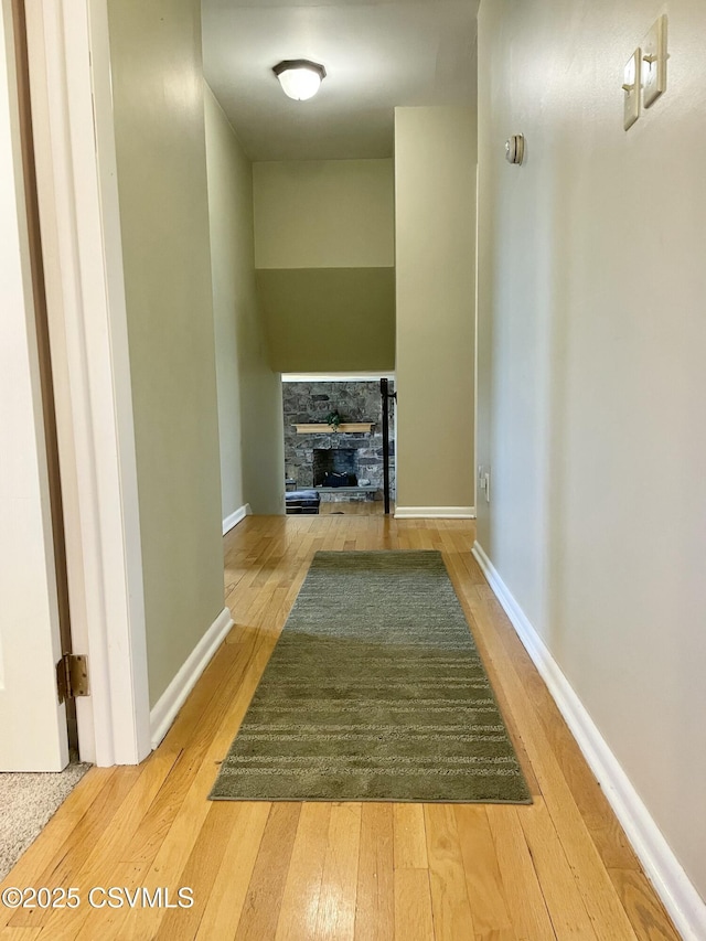 3014 Smoketown Rd, Lewisburg, PA 17837 - hallway with hardwood / wood-style flooring and baseboards
