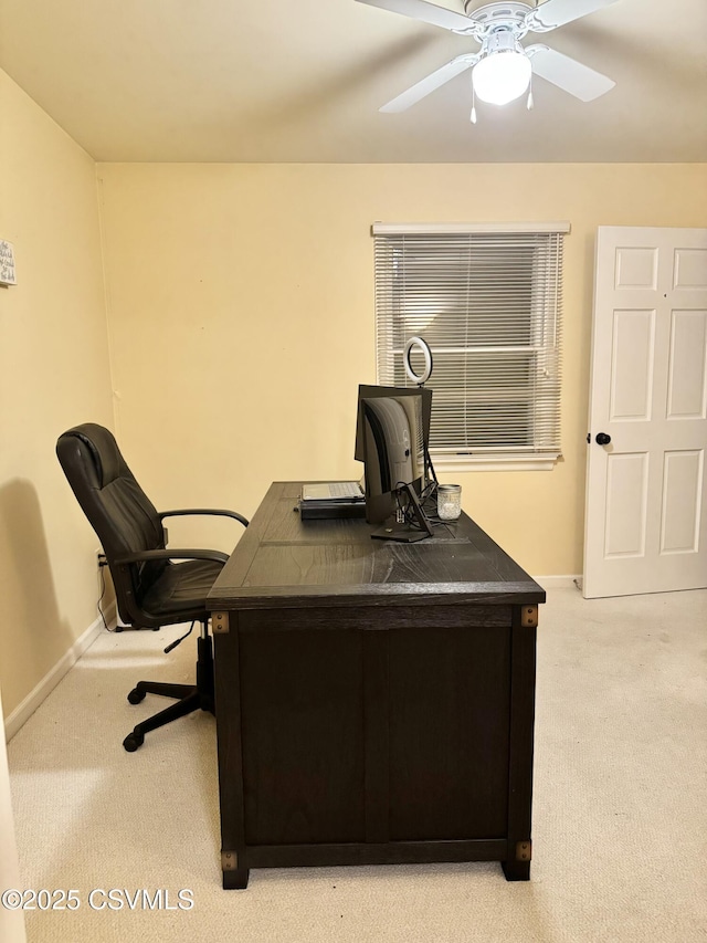 3014 Smoketown Rd, Lewisburg, PA 17837 - office featuring light colored carpet, baseboards, and a ceiling fan