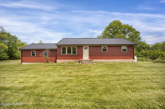 2196 Continental Blvd, Danville, PA 17821 - view of front of home featuring metal roof, a front lawn, and a standing seam roof