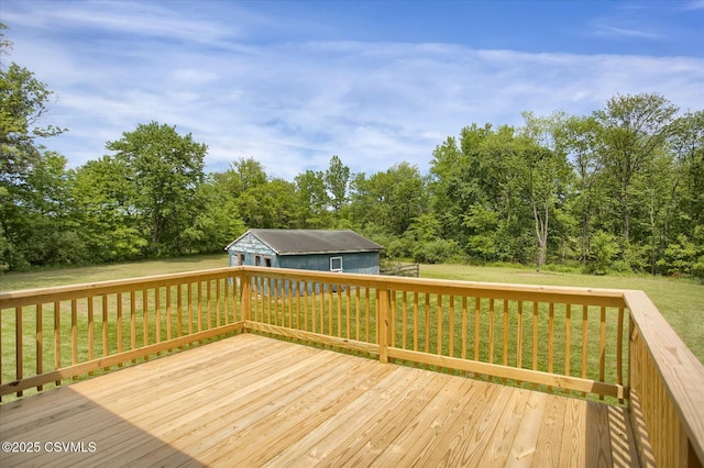 2196 Continental Blvd, Danville, PA 17821 - wooden deck with a yard and an outbuilding