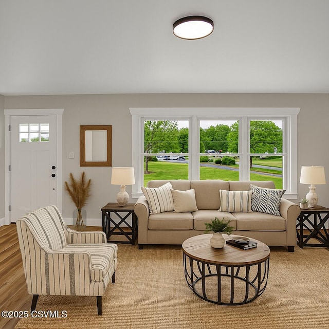 2196 Continental Blvd, Danville, PA 17821 - living room with light wood-type flooring and baseboards
