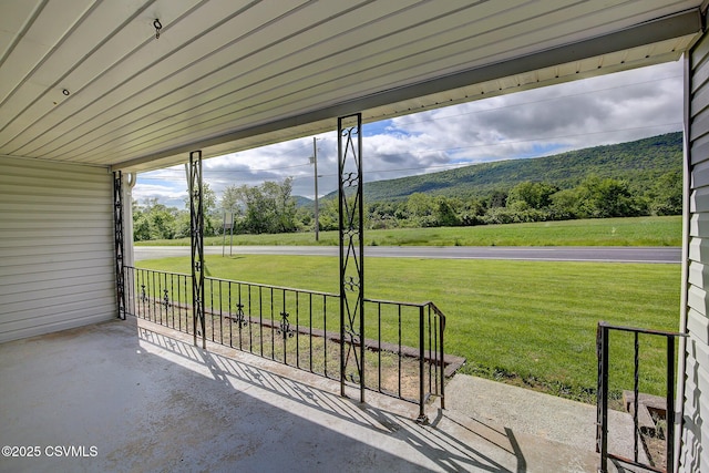 4123 Troxelville Rd, Middleburg, PA 17842 - view of patio featuring a mountain view