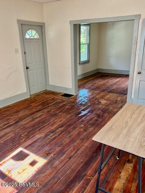 833 Line St, Sunbury, PA 17801 - foyer with wood-type flooring, healthy amount of natural light, and baseboards