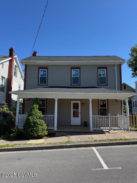 833 Line St, Sunbury, PA 17801 - view of front of home featuring covered porch
