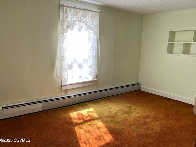 433 E 6th St, Berwick, PA 18603 - spare room with a baseboard heating unit, carpet flooring, and baseboards