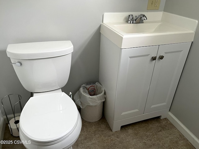 433 E 6th St, Berwick, PA 18603 - bathroom featuring toilet, vanity, and baseboards