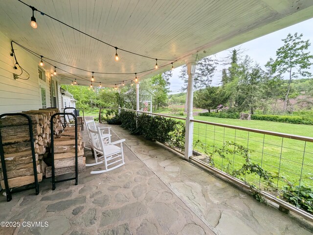 2852 State Route 487, Orangeville, PA 17859 - covered porch with a yard