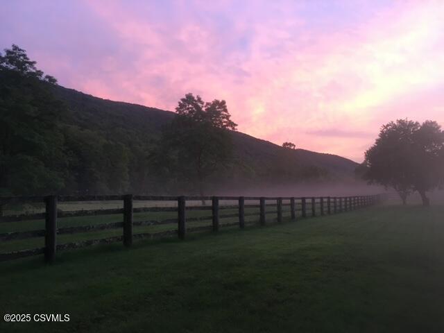 2852 State Route 487, Orangeville, PA 17859 - yard at dusk with a mountain view