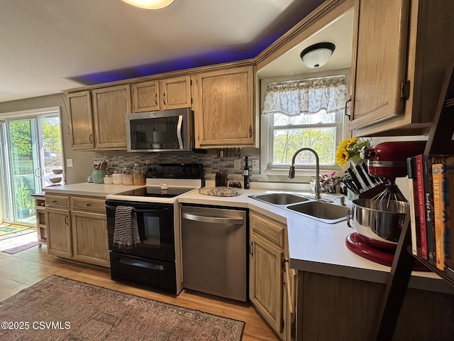 220 Spring Lake Crst, Watsontown, PA 17777 - kitchen with stainless steel appliances, a sink, light wood-style flooring, and plenty of natural light