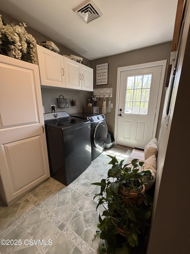 220 Spring Lake Crst, Watsontown, PA 17777 - laundry area with cabinet space and washer and dryer