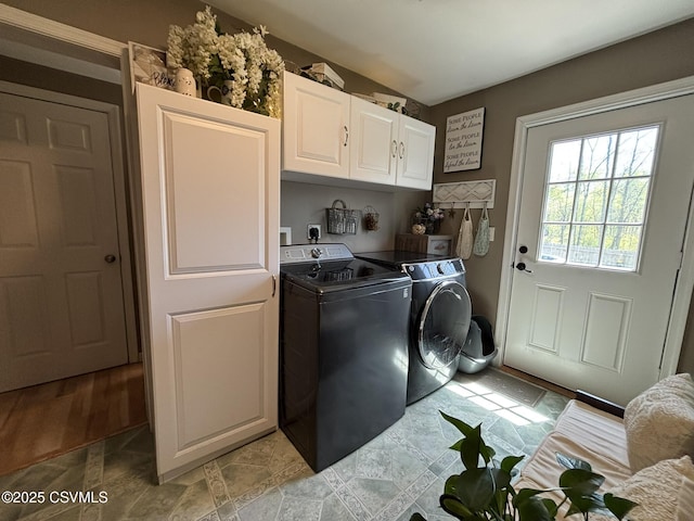 220 Spring Lake Crst, Watsontown, PA 17777 - laundry area featuring cabinet space and independent washer and dryer