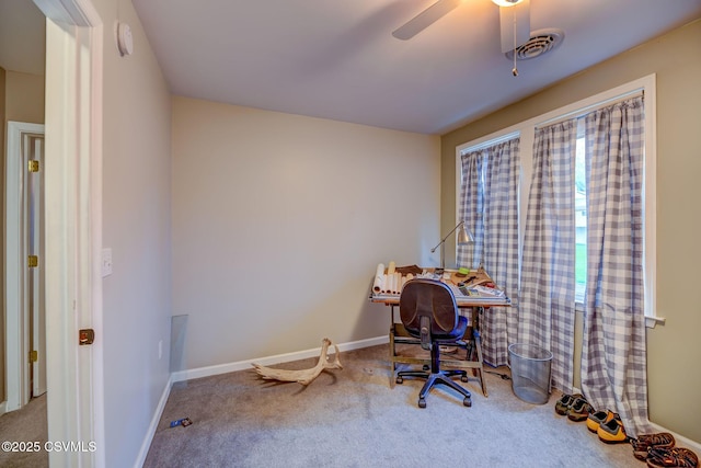 475 W 1st St, Bloomsburg, PA 17815 - unfurnished office with carpet flooring, ceiling fan, and baseboards