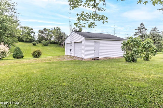 2256 Crossroads Dr, Lewisburg, PA 17837 - view of grassy yard with an outdoor structure and a garage
