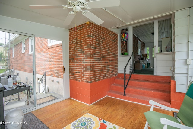 2256 Crossroads Dr, Lewisburg, PA 17837 - sunroom with a ceiling fan