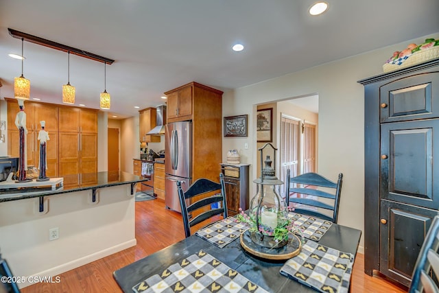 1207 E 5th St, Berwick, PA 18603 - dining room with light wood-type flooring, recessed lighting, and baseboards