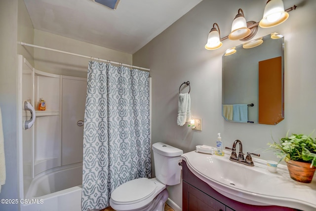 1207 E 5th St, Berwick, PA 18603 - bathroom featuring vanity, toilet, and shower / bath combo