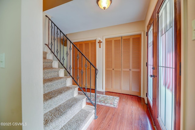 1207 E 5th St, Berwick, PA 18603 - entryway with stairway, wood finished floors, and plenty of natural light