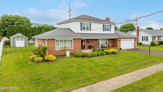 1207 E 5th St, Berwick, PA 18603 - traditional-style home featuring a porch, brick siding, asphalt driveway, and a chimney