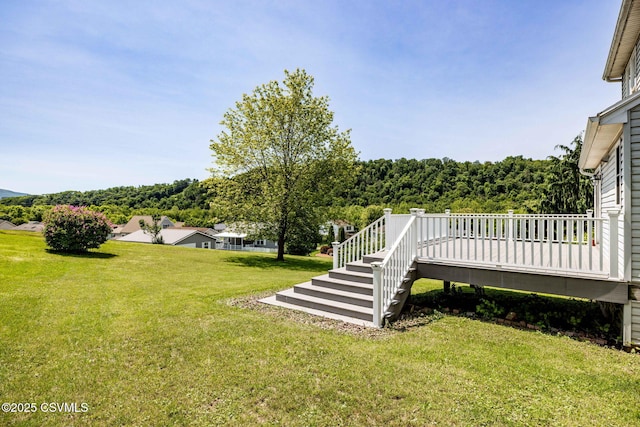 620 Sunset Dr, Bloomsburg, PA 17815 - view of green lawn with a deck