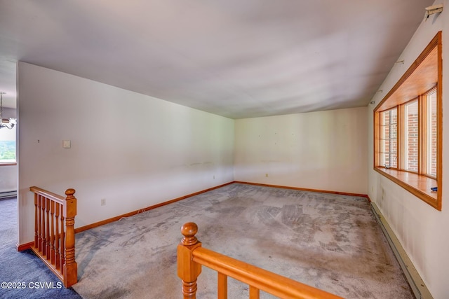162 Liberty Valley Rd, Danville, PA 17821 - spare room with carpet flooring, baseboards, and a baseboard radiator