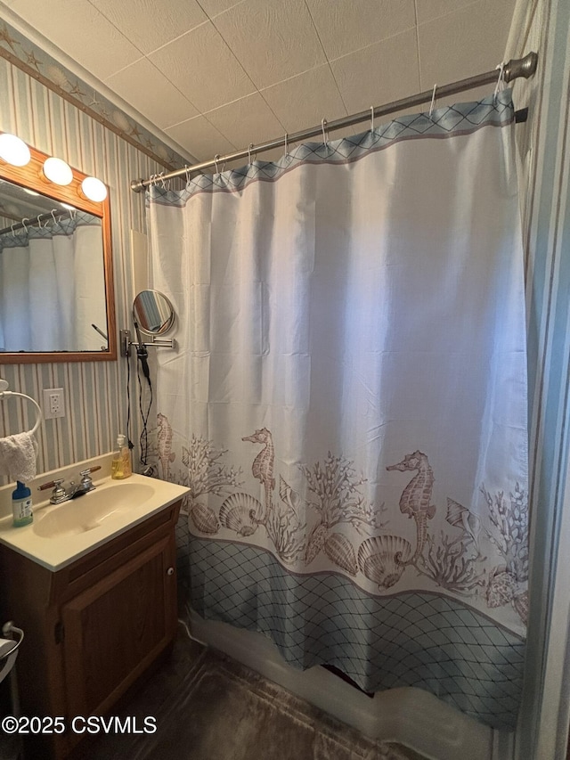 321 E Shamokin St, Trevorton, PA 17881 - bathroom featuring vanity and wallpapered walls