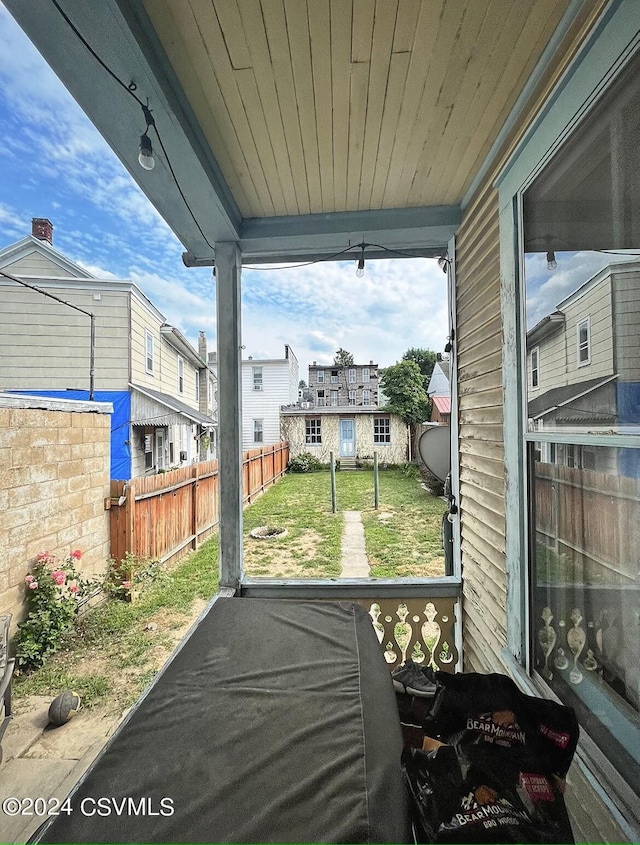 406 W Spruce St, Shamokin, PA 17872 - view of patio / terrace featuring a residential view and an outdoor structure