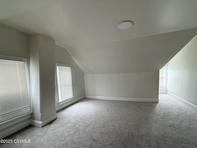 423 E Dewart St, Shamokin, PA 17872 - bonus room featuring baseboards, carpet, and lofted ceiling