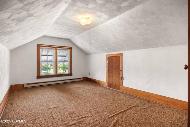 776 Continental Blvd, Danville, PA 17821 - bonus room featuring a baseboard radiator, carpet, lofted ceiling, and baseboards