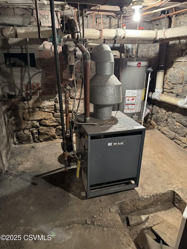 127 N 3rd St, Lewisburg, PA 17837 - utilities with gas water heater and a heating unit