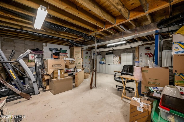 306 Clybourne Ave, Berwick, PA 18603 - unfinished basement with concrete block wall