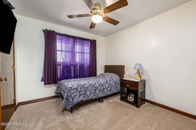 306 Clybourne Ave, Berwick, PA 18603 - bedroom with carpet flooring, baseboards, and ceiling fan