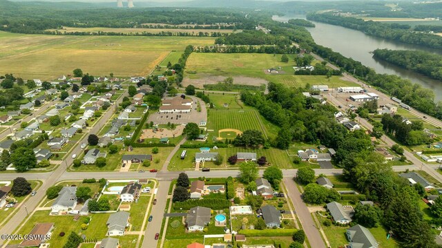 306 Clybourne Ave, Berwick, PA 18603 - aerial view of sparsely populated area with a large body of water and rows of crops