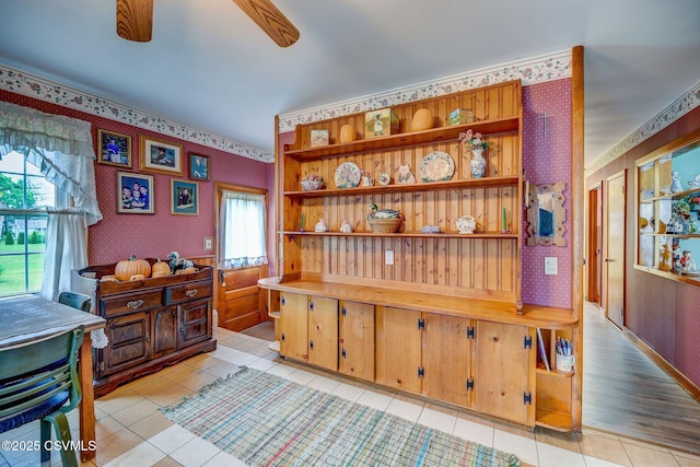333 Bissets Ln, Bloomsburg, PA 17815 - bar area featuring wallpapered walls and light tile patterned floors